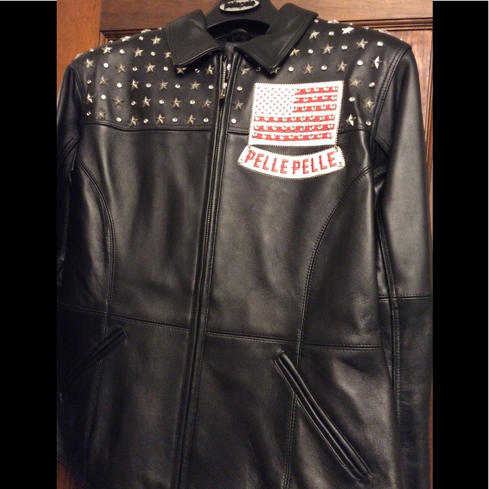 Pelle Pelle All Americana Plush Studded Jacket